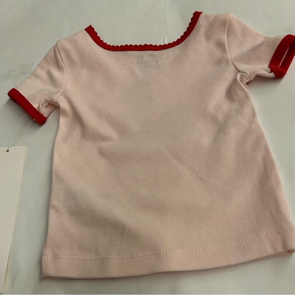 New Little Me 12M Pink Top with Cherries Summer - Picture 6 of 10